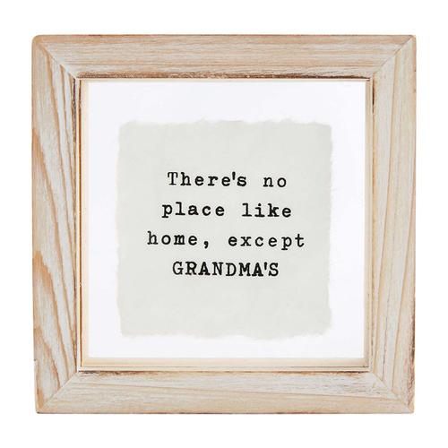Pressed Glass Plaque Sign: Grandma