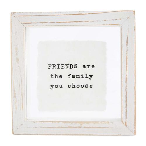 Pressed Glass Plaque Sign: Friends
