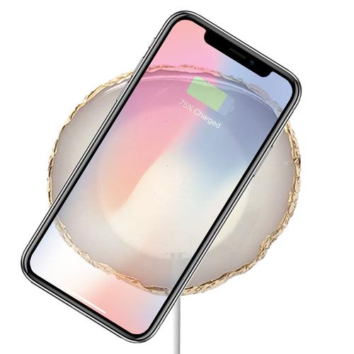 Wireless Charging Crystal Pad: White