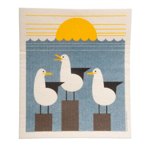 Swedish Dish Towel: Seagulls