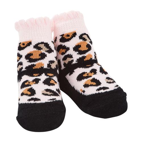 Baby Socks: Black Leopard