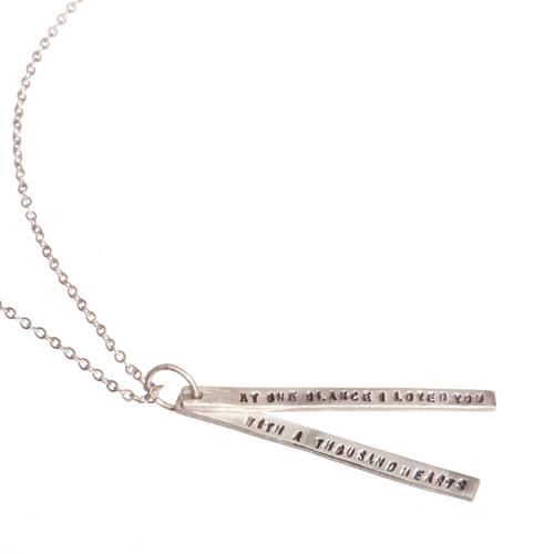 Quote Necklace: At One Glance