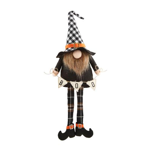 Halloween Dangle Leg Gnome: Checkered