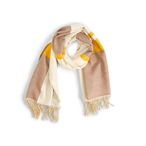 Stripes & More Reversible Scarf: Ivory
