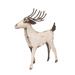  Recycled Metal Deer Figure : White