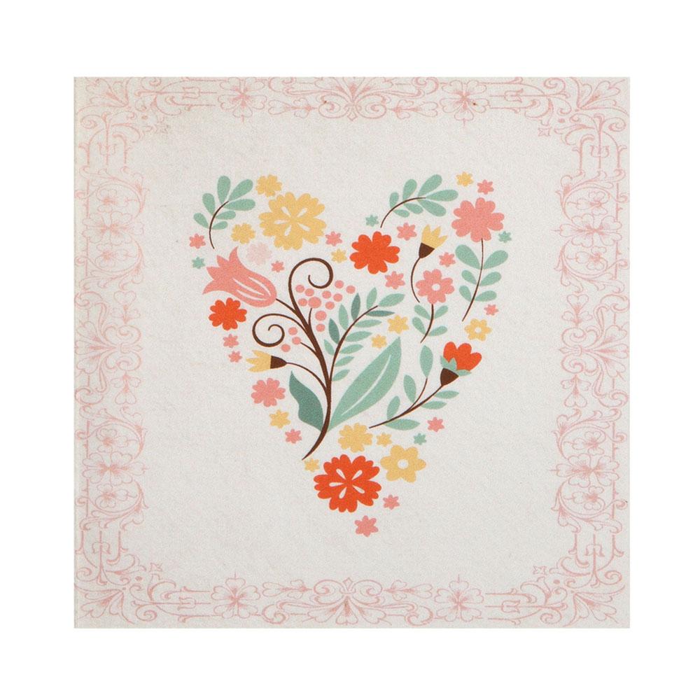  Gift Card Enclosure : Floral Heart