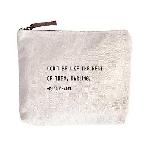 Canvas Zip Bag: Coco Chanel