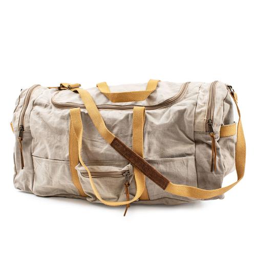Washed Canvas Duffle Bag: Faded Blue