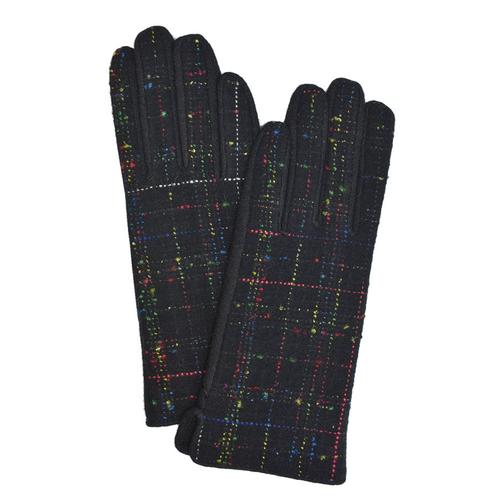 Roxie Colorful Wool Gloves: Black/Multi