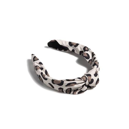 Knotted Leopard Headband: Stone