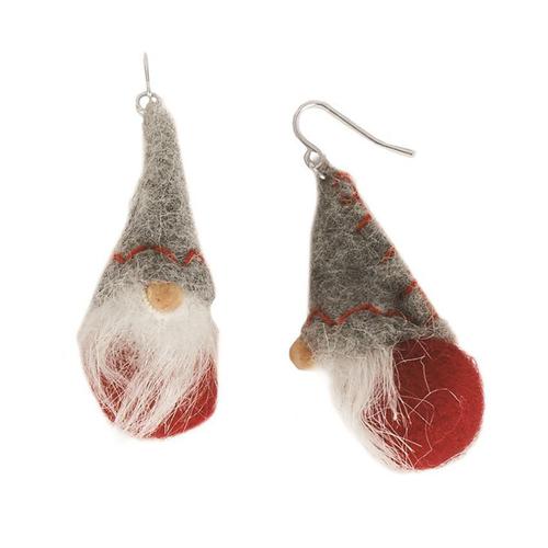 Gnome Earrings: Grey