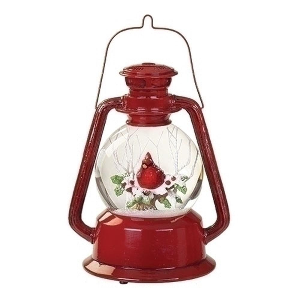  Cardinal Lantern Musical Snow Globe
