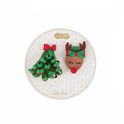 Christmas Hair Clips: Tree/Reindeer