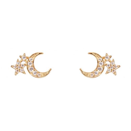 Moon & Stars Pavé Earrings