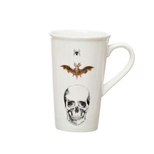 Pumpkin & Spice Halloween Mug: Skull/Bat