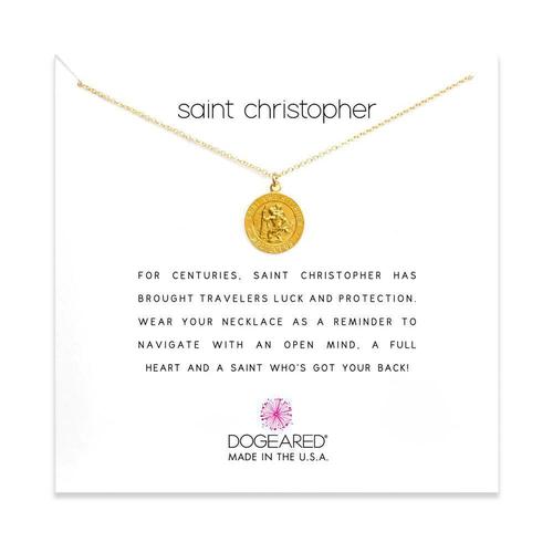 Saint Christopher Necklace: Gold