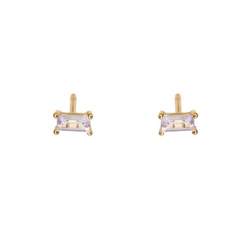 Baguette Earrings: Lilac