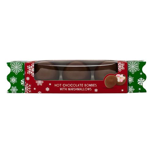 Hot Chocolate Bombes w/Marshmallows Christmas Cracker