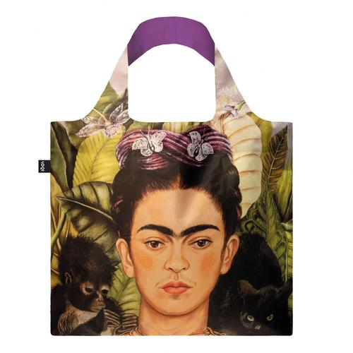 Recycled Shopper: Frida Kahlo/Self Portrait w/Hummingbird