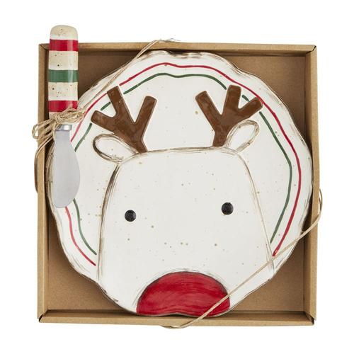 Reindeer Cheese Plate Set