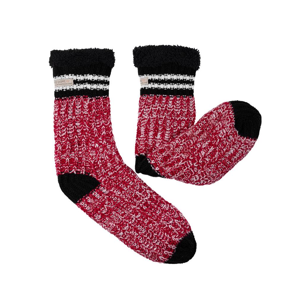  Canadiana Lounge Socks : Deep Red
