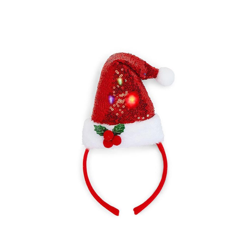  Christmas Time! Light Up Headband : Santa's Hat