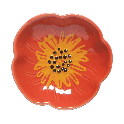 Flower-Shaped Pinch Bowl: Red