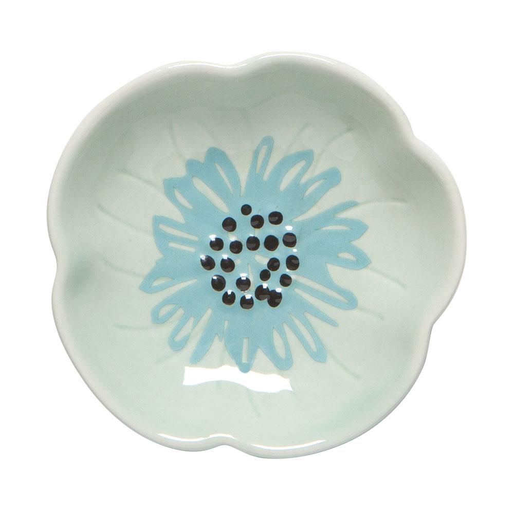  Flower- Shaped Pinch Bowl : Blue