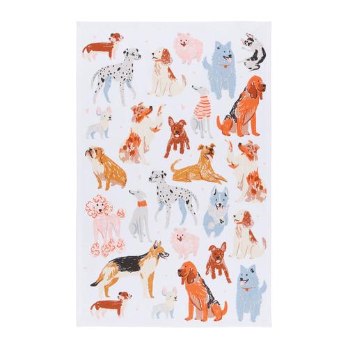 Printed Dish Towel: Puppos Puppies