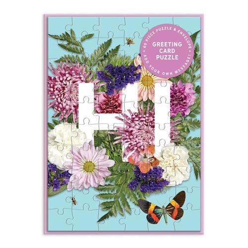 Greeting Card Puzzle: Say It With Flowers Hi