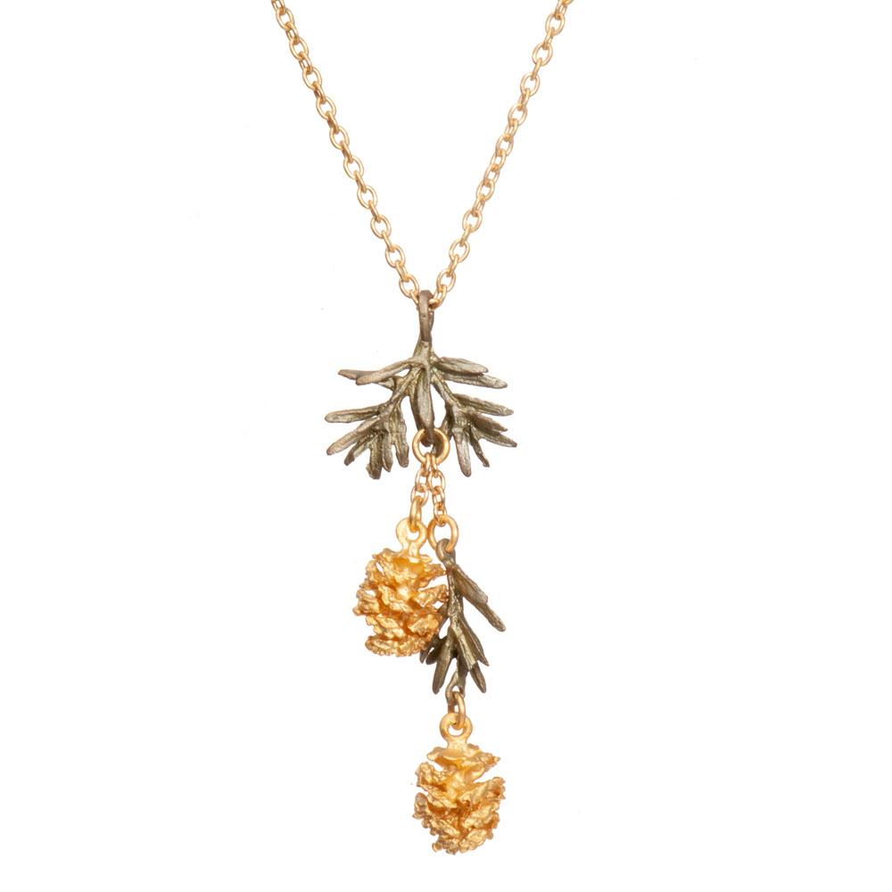 Dainty Pine Needle Pendant Necklace