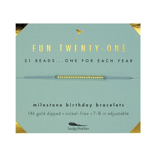 Milestone Birthday Bracelet: Fun Twenty-One