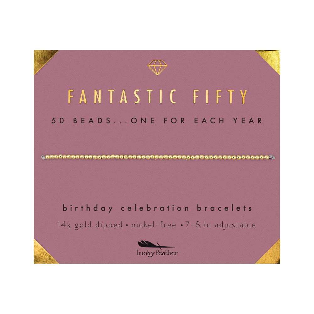  Milestone Birthday Bracelet : Fantastic Fifty
