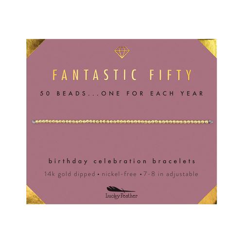 Milestone Birthday Bracelet: Fantastic Fifty
