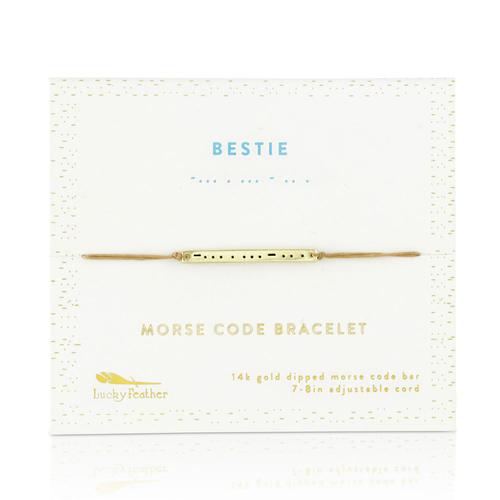 Morse Code Bar Bracelet: Bestie