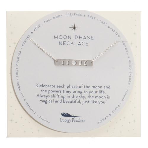 Moon Phase Necklace: Silver