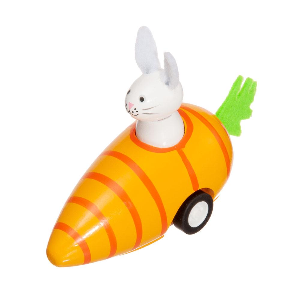  Bunny Pull- Back Carrot Racer : White