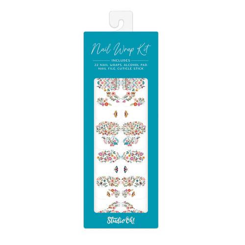 Nail Wrap Kit: Floral Moths