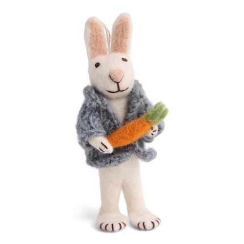 White Bunny w/Jacket & Carrot
