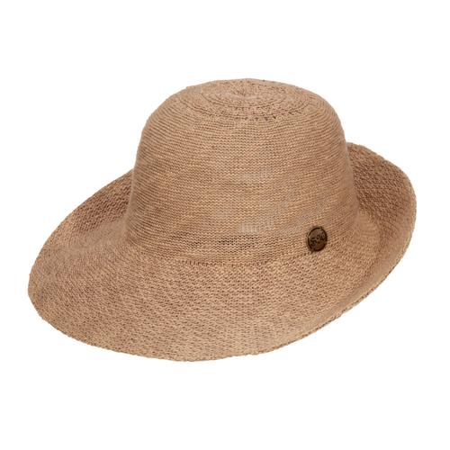 Cotton Blend Turn Brim Hat: Natural