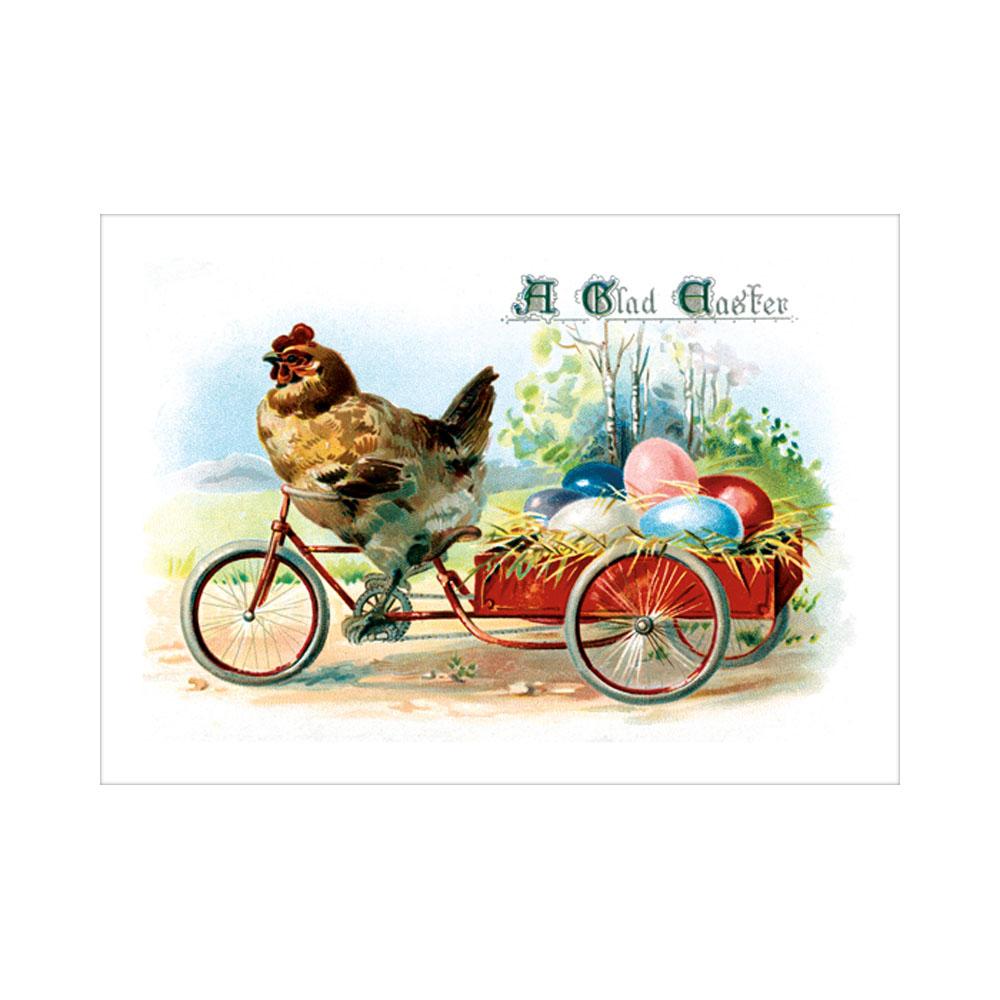  Greeting Card : Chicken Hauling Eggs