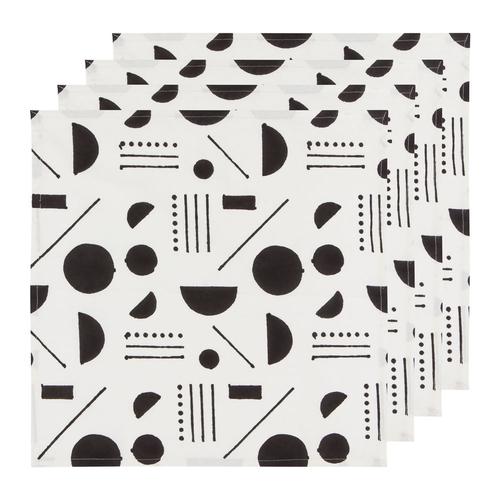 Block Print Napkin Set: Domino