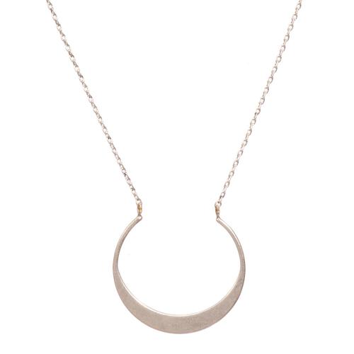 Refined Necklace: Crescent/Silver