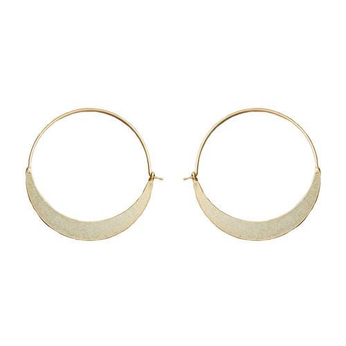 Refined Earrings: Crescent Hoop/Gold