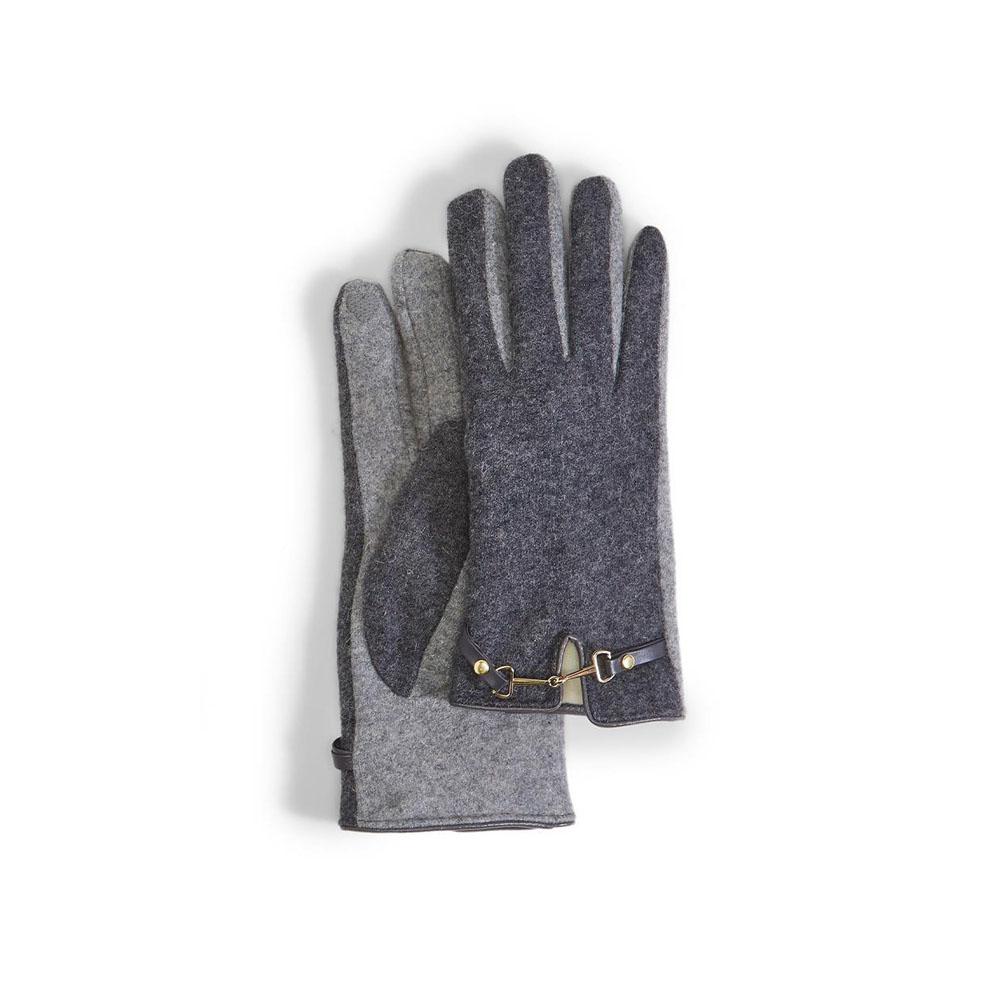  Cashmere Blend Gloves : Grey