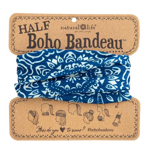 Half Boho Bandeau: Navy Mandala