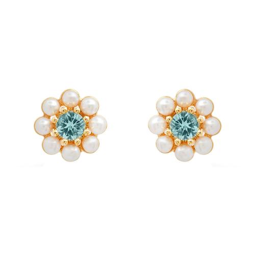 Pearl Flower Studs Earrings