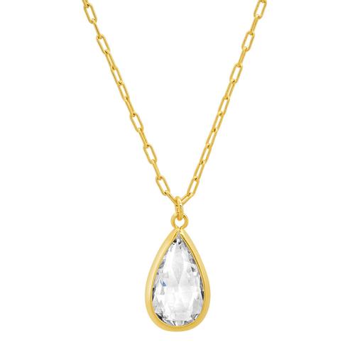 Pear-Shaped Cubic Zirconia Necklace