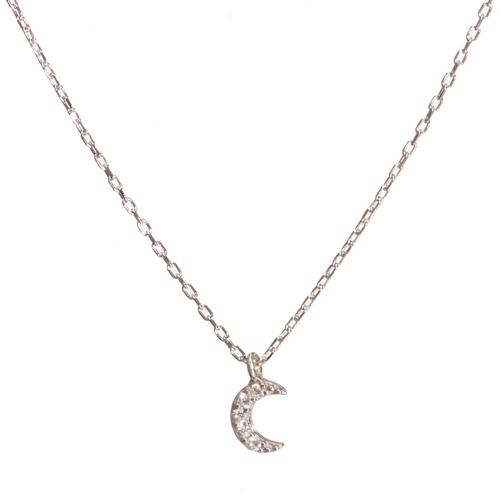 Moon Necklace: Silver