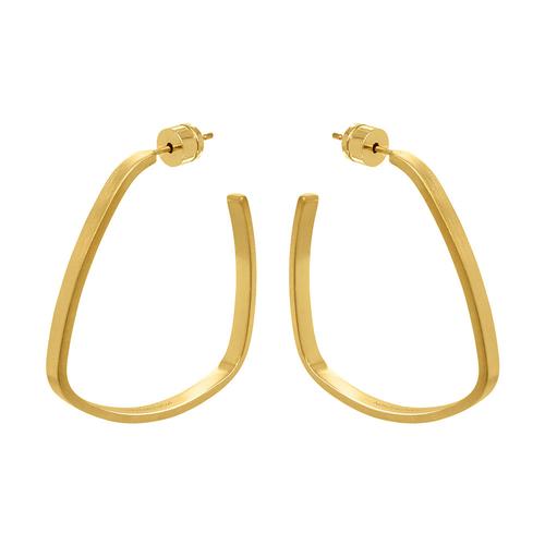 Small Square Hoops: Gold